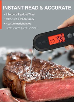 INKBIRD INKBIRD Digital Food Thermometer IHT-2XP Supports External Probes Instant Read Meat Thermometer Grilling Large Backlit LCD Auto Sleep Temperature Alarms Calibration Ideal For Cooking Frying  - Image 3