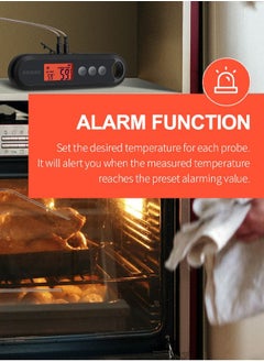 INKBIRD INKBIRD Digital Food Thermometer IHT-2XP Supports External Probes Instant Read Meat Thermometer Grilling Large Backlit LCD Auto Sleep Temperature Alarms Calibration Ideal For Cooking Frying  - Image 5