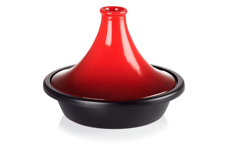 Le Creuset Le Creuset Cast Iron and Stoneware Tagine 27 cm Cerise  - Image 1