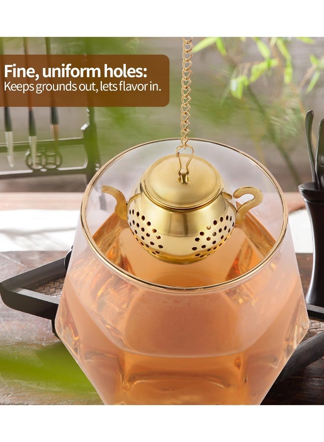 Premium Tea Infusers, 304 Stainless Steel Loose Leaf Tea Strainer & Steeper, Cute Teapot Design For A Thoughtful Brewing Journey - Image 5