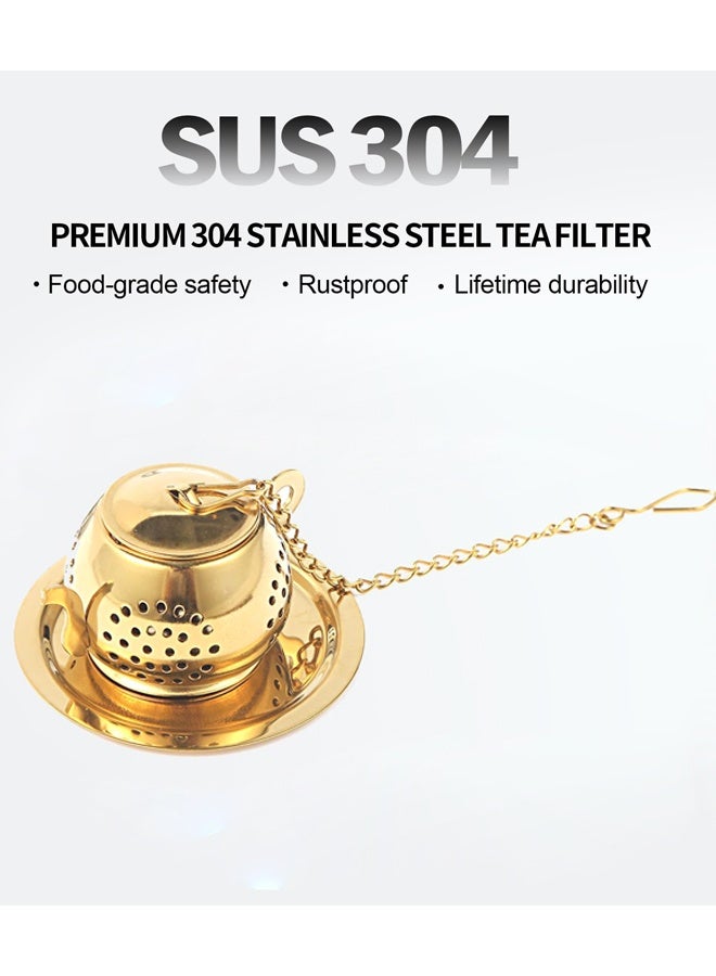Premium Tea Infusers, 304 Stainless Steel Loose Leaf Tea Strainer & Steeper, Cute Teapot Design For A Thoughtful Brewing Journey - Image 3