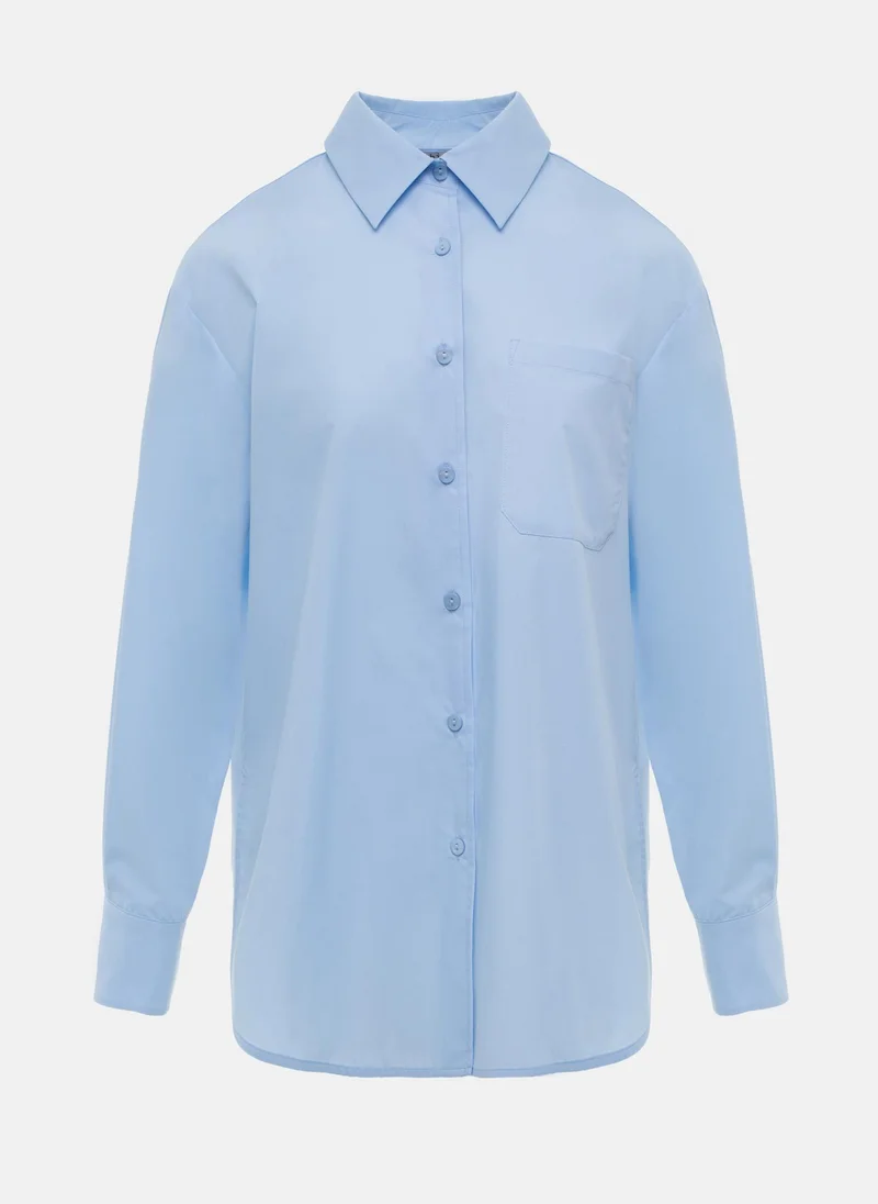 ليتشي قميص فضفاض بفتحات جانبية