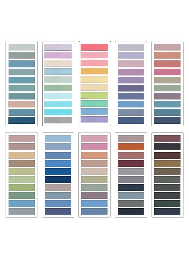 Lemon 2000Pcs Sticky Book Tabs, Morandi Sticky Tabs, Book Tabs for Annotating Books, Sticky Notes, Morandi Page Markers, Multi-Colored Writeable and Repositionable Book Flags Strip - Image 1