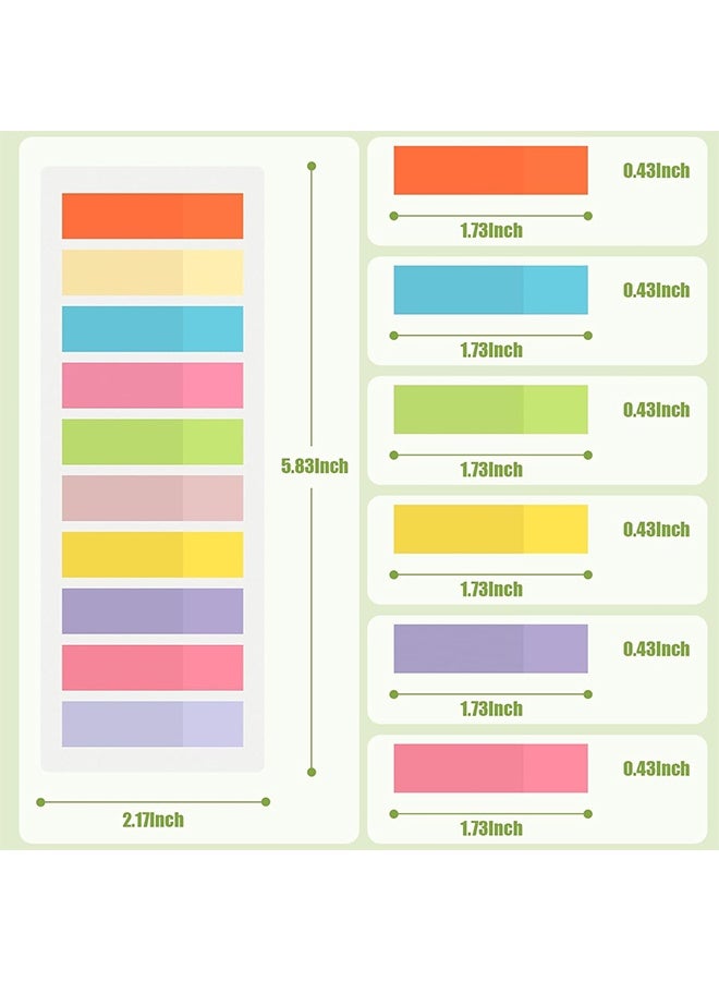 Lemon 2000Pcs Sticky Book Tabs, Morandi Sticky Tabs, Book Tabs for Annotating Books, Sticky Notes, Morandi Page Markers, Multi-Colored Writeable and Repositionable Book Flags Strip - Image 2