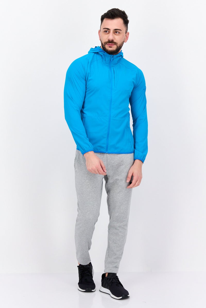 Brooks Men Sportswear Fit Long Sleeve Training Jacket, Electric Blue - Image 4