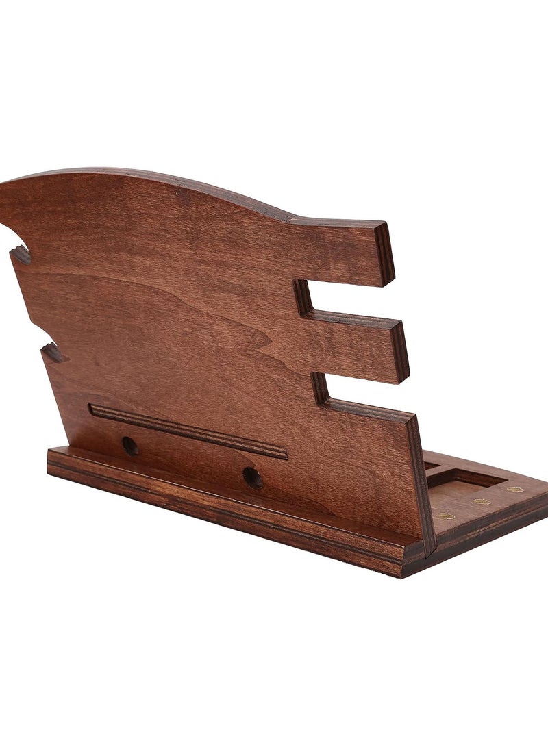 GGOOT Wood Docking Station, Nightstand Organizer with Phone Holder Key Holder Wallet Stand Desk Storage Bracket for Man Woman Birthday Gift - Image 3