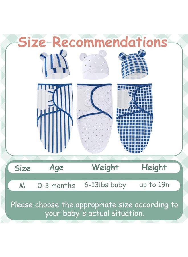 Vividorad Baby Swaddle Wrap,6 PCS Baby Swaddle Blanket Wrap Cap Set for Newborn Infant,Baby Swaddle Blanket With Caps,Baby Swaddle Sleep Sack,100% Breathable Cotton 0-6 Month,Soft Cotton Wearable for Boy Girl - Image 2