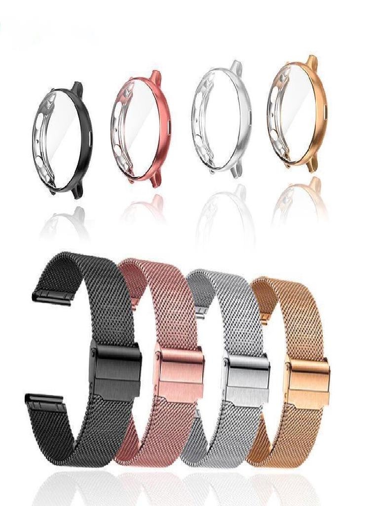 Eckek - Strap For Samsung Galaxy Watch 4 5 6 Active 2 40mm 44mm Band With Protector TPU Case Screen Watch 3 41mm Bracelet Accessories - Image 1