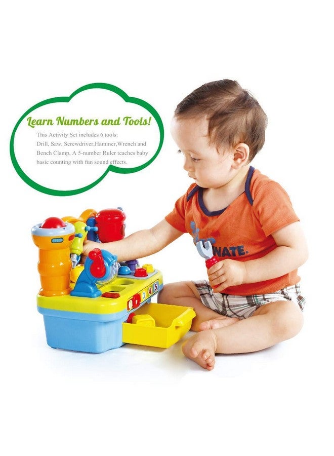 Yiosion Musical Learning Tool Workbench Work Bench Toy Activity Center For Kids With Shape Sorter - Image 5