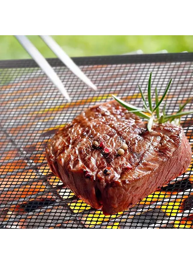 Black Portable Barbecue Bag For Outdoor Camping Picnics High Temperature Resistant With Non Stick Teflon Surface - Image 3