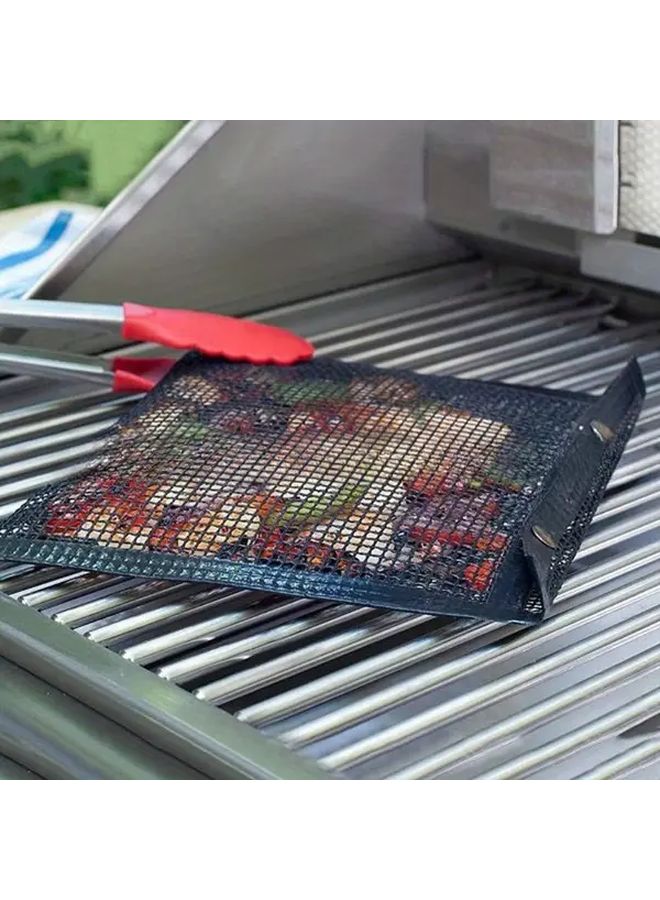 Black Portable Barbecue Bag For Outdoor Camping Picnics High Temperature Resistant With Non Stick Teflon Surface - Image 2