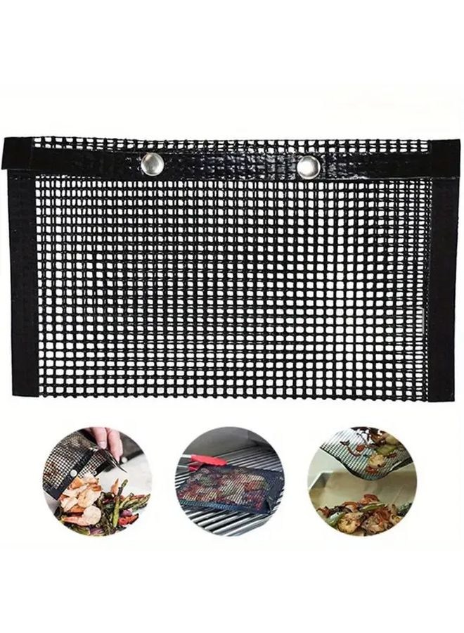 Black Portable Barbecue Bag For Outdoor Camping Picnics High Temperature Resistant With Non Stick Teflon Surface - Image 5