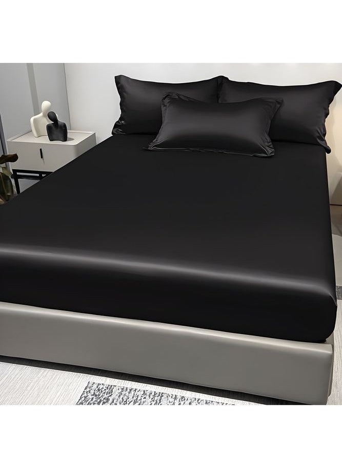Metinev - Double Shiny Cotton Satin Sheets Elastic - Image 1