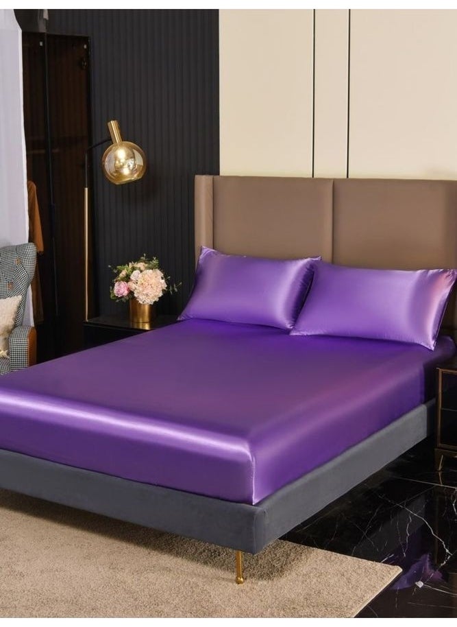 Metinev - Double Shiny Cotton Satin Sheets Elastic - Image 1