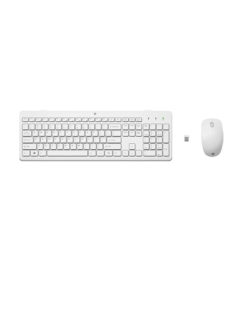 HP Wireless Keyboard and Mouse Set, White - 230-3L1F0AA#ABV