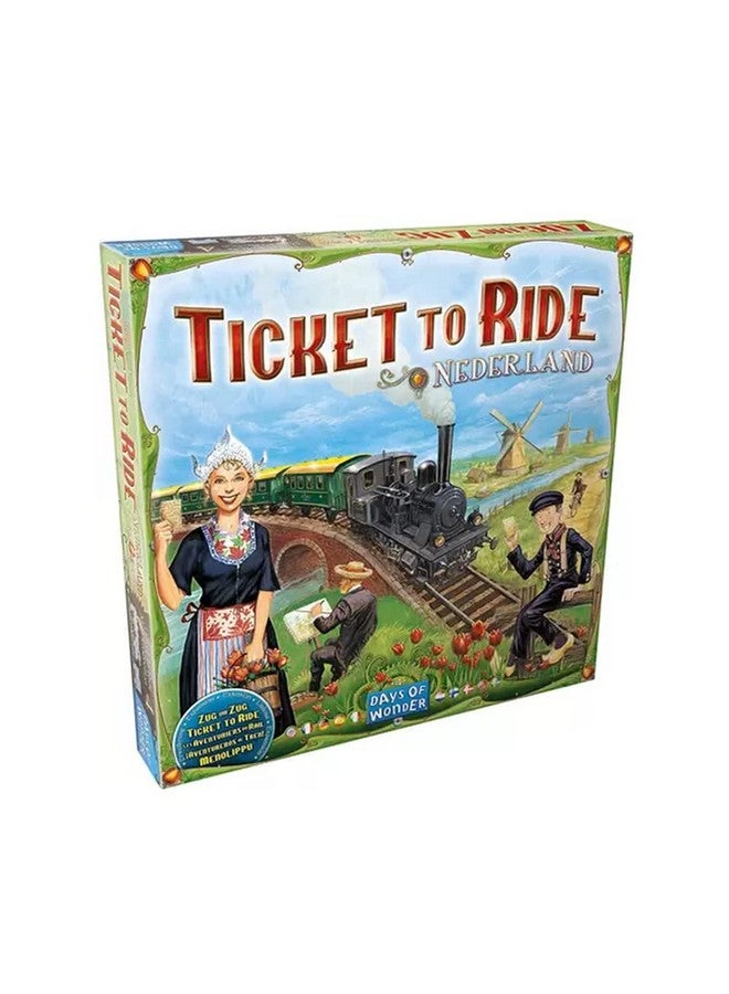 Days of Wonder Ticket to Ride Nederland Board Game EXPANSION - Train Route-Building Strategy Game, Fun Family Game for Kids & Adults, Ages 8+, 2-5 Players, 30-60 Minute Playtime, Made by Days of Wonder - Image 1