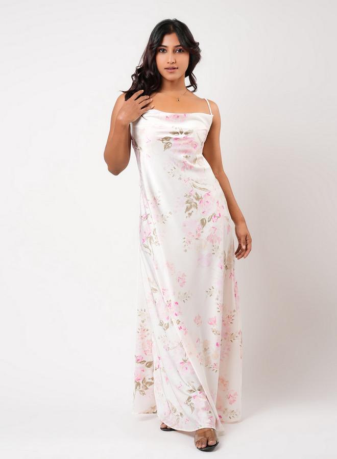 Aadaraya Sleeveless Floral Print Maxi Night Gown - Image 1