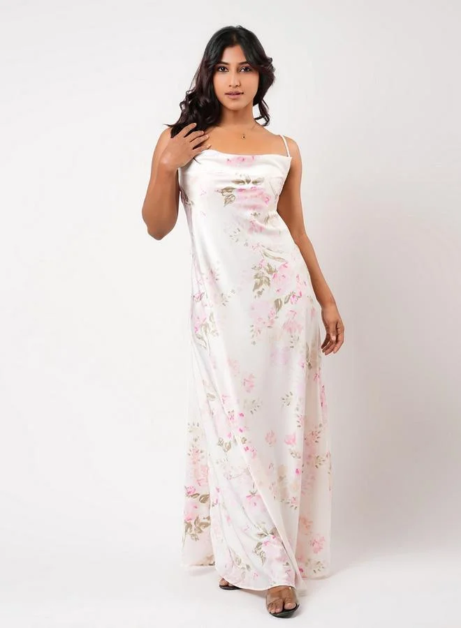 Aadaraya Aadaraya Sleeveless Animal Print Maxi Night Gown