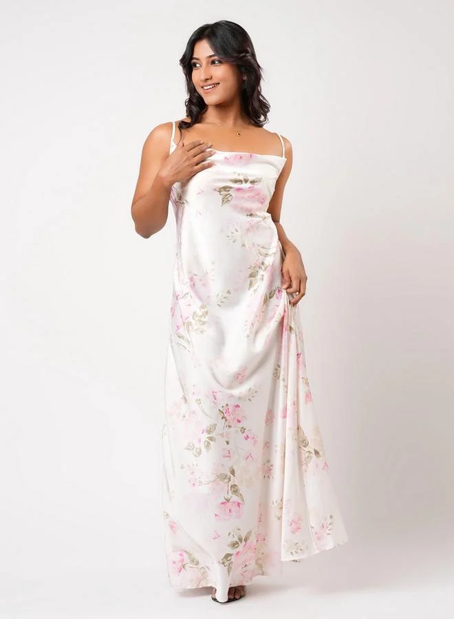 Aadaraya Aadaraya Sleeveless Animal Print Maxi Night Gown