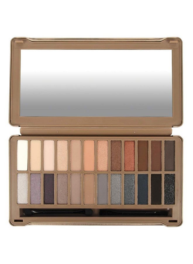 BYS Nude Exposed Eyeshadow Palette 24 Colors In Tin Kit With Mirror Highly Pigmented Matte & Metallic Shades - Image 2