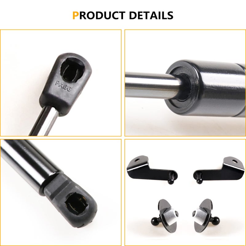 RERPRO Hood Struts Lift Support Kit for Ford Bronco 2 Door 4 Door 2021 2022 2023 2024 2025 Accessories Front Quick Hood Lift Supports Shocks Gas Springs Prop Rod Replacements, 2 Pack Black - Image 5