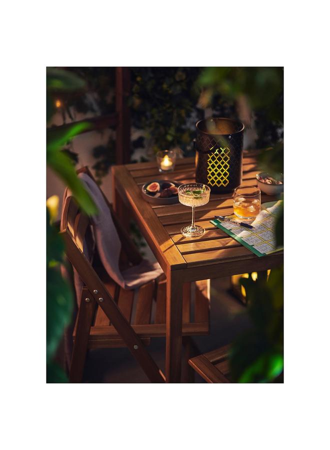 Zaboon Table, outdoor, light brown stained, 75x63 cm - Image 5