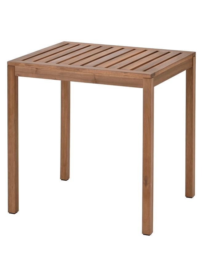 Zaboon Table, outdoor, light brown stained, 75x63 cm - Image 1