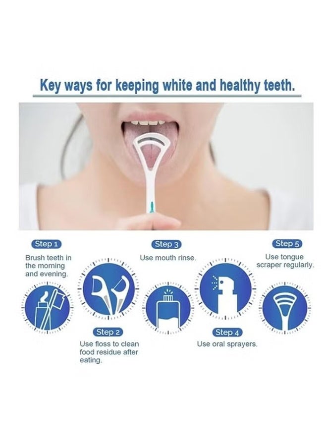 YJ 2 Pcs Tongue Scraper Oral Tongue Cleaner Mouth Tongue Cleaning Brush Fresh Breath Maker Oral Hygiene Care Brush - Image 5