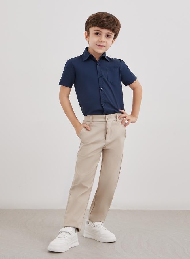 ستايلي قميص مدرسي ستايلي بويز كحلي بياقة وجيب - Image 2