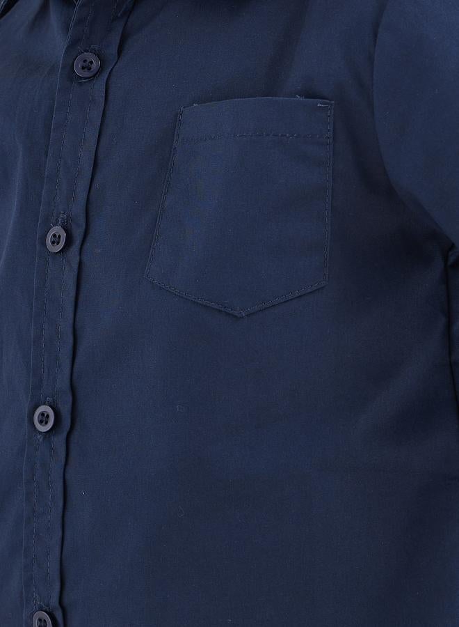 ستايلي قميص مدرسي ستايلي بويز كحلي بياقة وجيب - Image 3