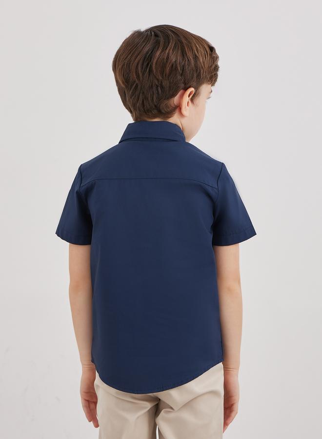 ستايلي قميص مدرسي ستايلي بويز كحلي بياقة وجيب - Image 4