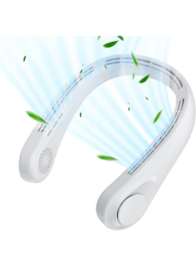 Portable Neck Fan | USB Powered Portable Cooling Personal Fans, Cooling Hanging Neck Fan, Headphone Design, 3 Speeds, for Travel, Outdoor Indoor - Image 1