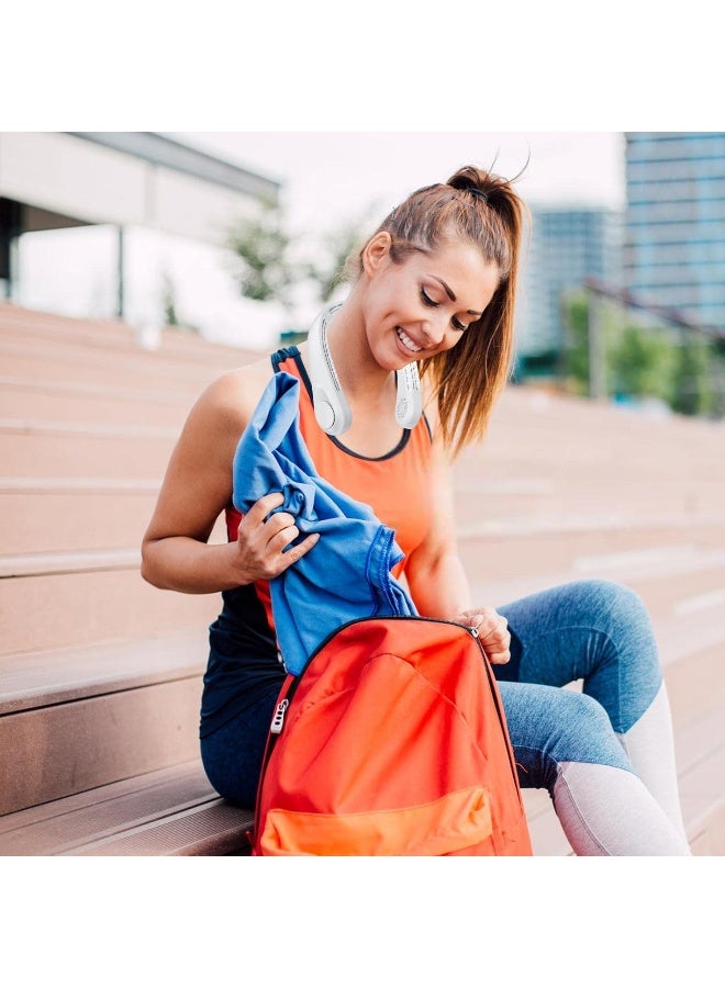 Portable Neck Fan | USB Powered Portable Cooling Personal Fans, Cooling Hanging Neck Fan, Headphone Design, 3 Speeds, for Travel, Outdoor Indoor - Image 3