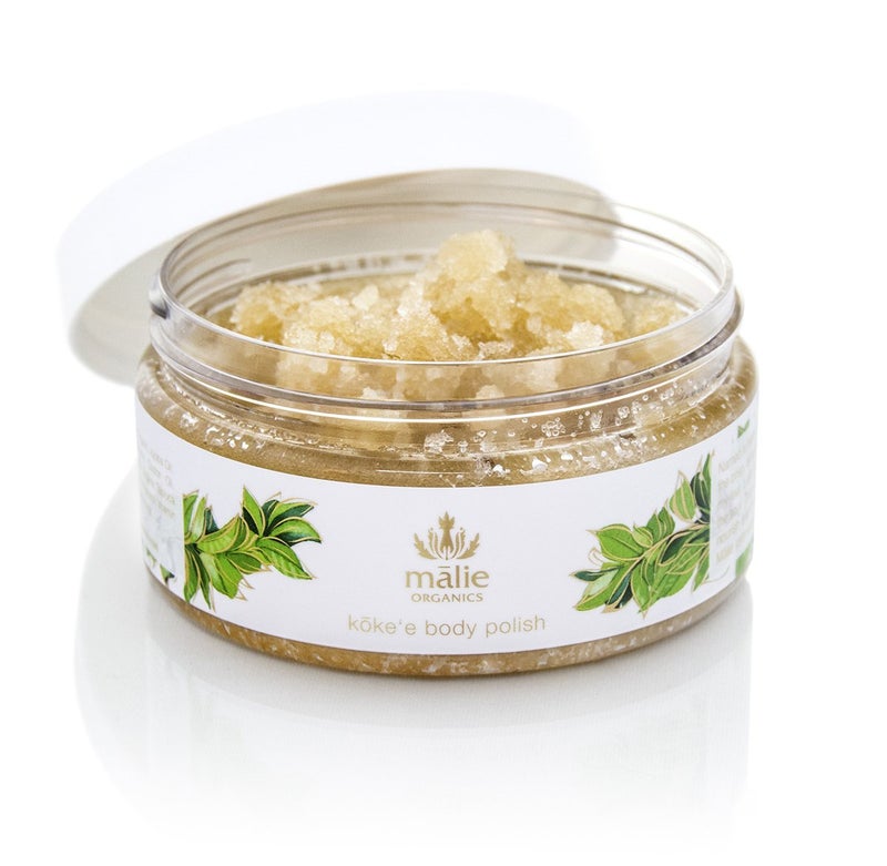 Malie Organics Kokee All Natural Exfoliating Organic Body Polish to Exfoliate Nourish Moisturize and Hydrate Your Skin 8 Fl Oz