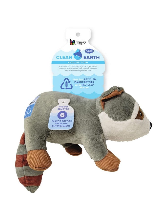 Spunky Pup Clean Earth Plush Raccoon | Made from 100% Recycled Water Bottles | Large,Gray,7211