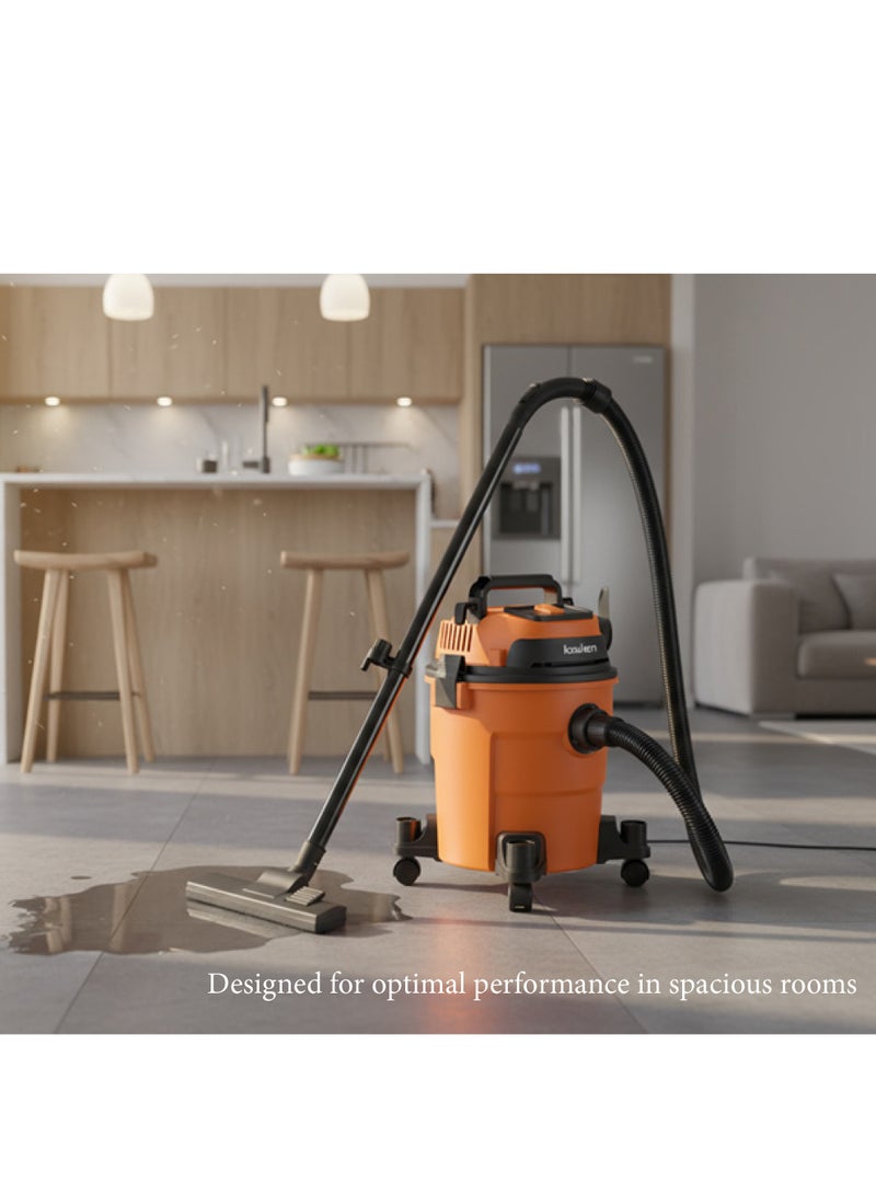 KOOLEN Wet & Dry Drum Vacuum Cleaner 20 L 1600 W 806101009 Black & Orange - Image 2