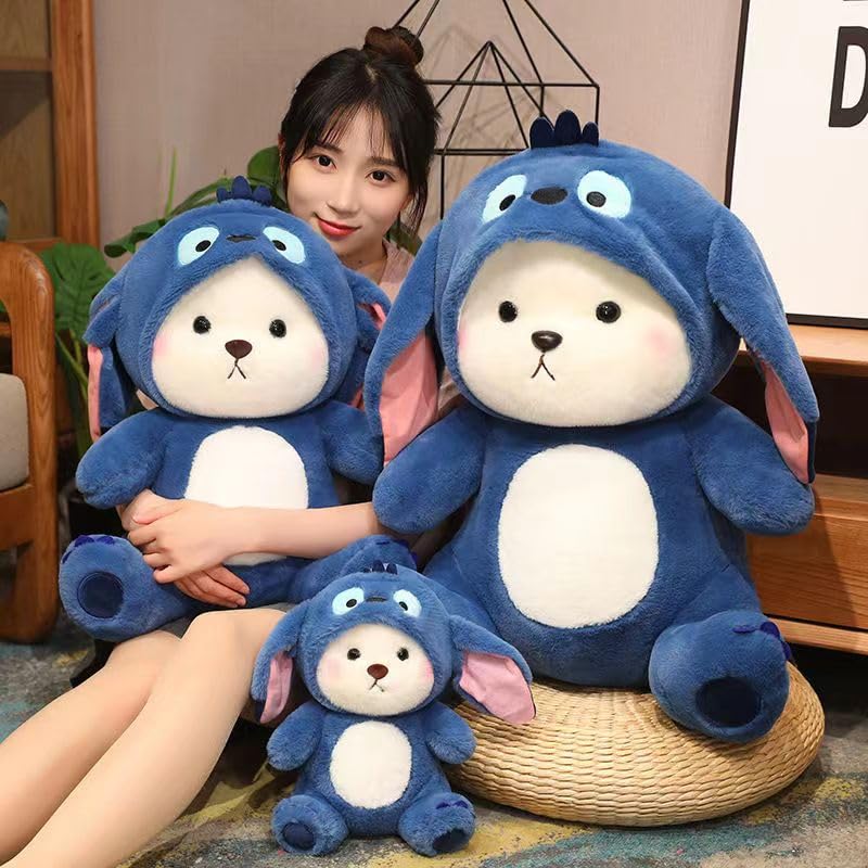 Storescent Baby Plushies, Blue Lovable Huggable Soft Toy, Big Size Hooded Plush Teddy Bear, Elegant Soft Plush Toy for Babies, Great Birthday Gift for Girls - 30 cm - Image 4