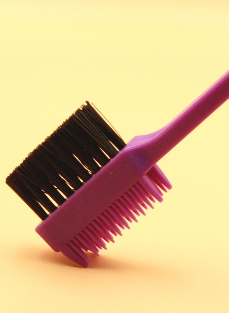 Prime Foldable 3 in 1 Hair Edge Control Brush Comb Eyebrow Brush Double Sided Edge Brush for Hairstyling - Image 4