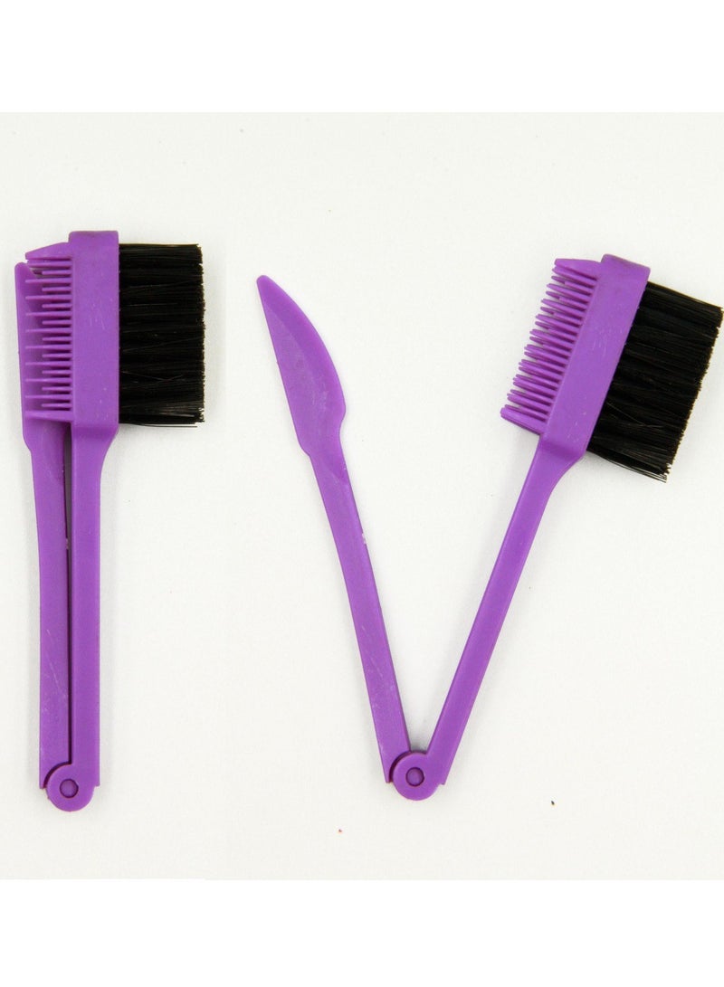 Prime Foldable 3 in 1 Hair Edge Control Brush Comb Eyebrow Brush Double Sided Edge Brush for Hairstyling - Image 5
