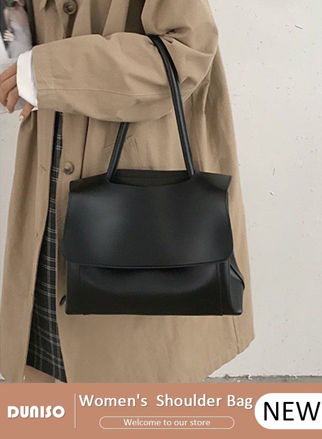 DUNISO Women's Shoulder Tote Bag Faux Leather Handbag For Women Large Capacity Bucket  Crossbody Bag Fashionable Travel Messenger Bag Shoulder Bag For Ladies Girls College Students - Image 1