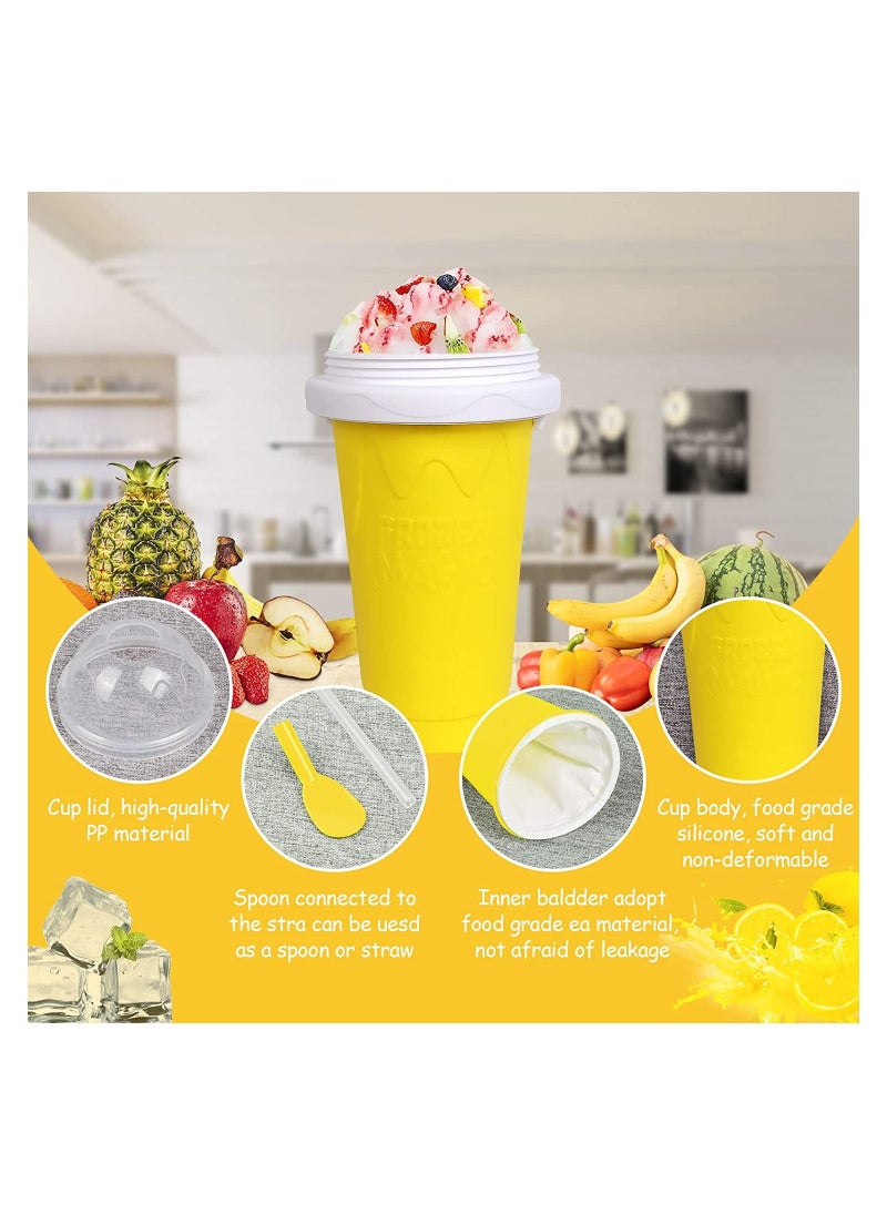 Frozen Magic - Frozen Magic Slushy Maker Squeeze Cup Milkshake Slush And Ice Cream Smoothie Dome Lids - Image 1