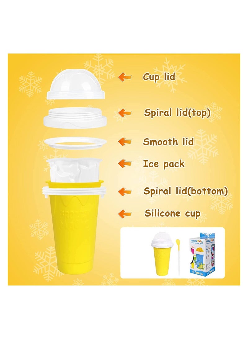 Frozen Magic - Frozen Magic Slushy Maker Squeeze Cup Milkshake Slush And Ice Cream Smoothie Dome Lids - Image 1