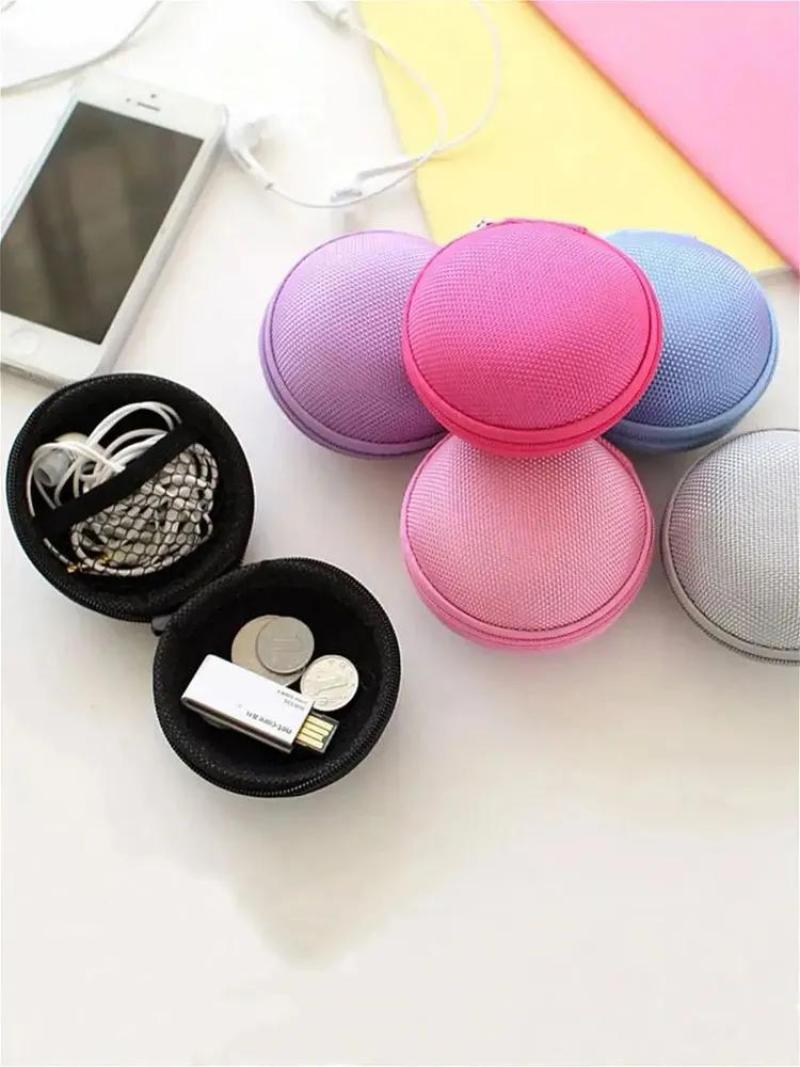 Earphone Bag Portable Organizer Durable EVA Case - Compact Lightweight Design Headphone Storage for Travel Accessories - Image 5