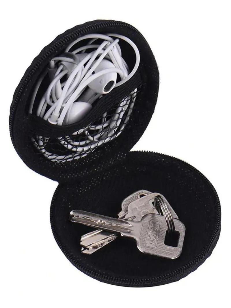 Earphone Bag Portable Organizer Durable EVA Case - Compact Lightweight Design Headphone Storage for Travel Accessories - Image 2