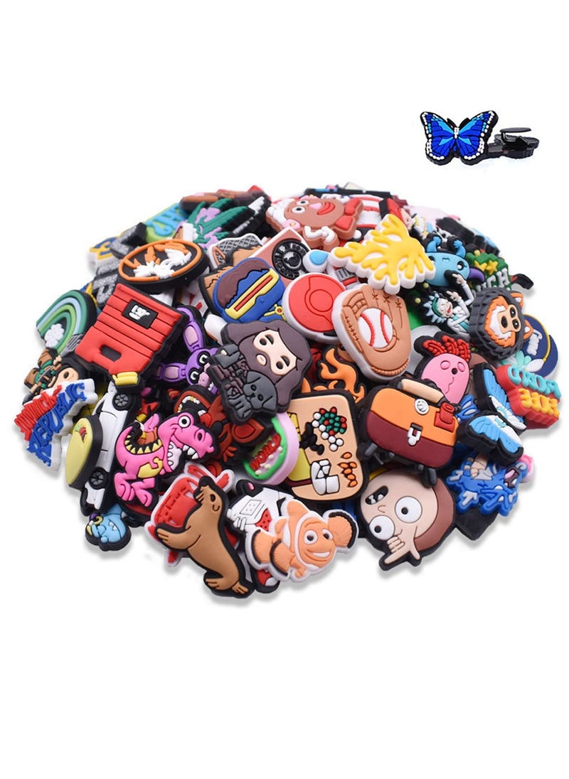Excefore Shoe Decoration Charms, 30 Pcs Random Cute Cartoon Croc Charms Anime for Crock Boys Girls Teens, Bubble Slide Pins for Bracelet Wristband, Shoe Decoration  - Image 1