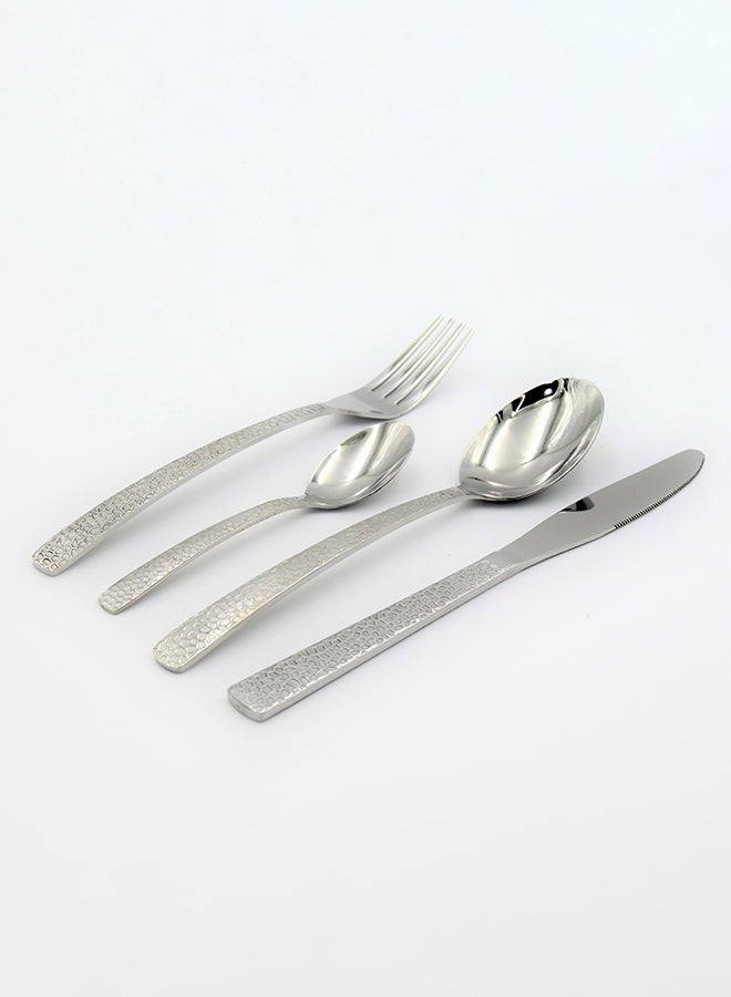 Alyashmac 24-Piece Stainelss Steel Cutlery Set Silver 32x26x5centimeter - Image 2