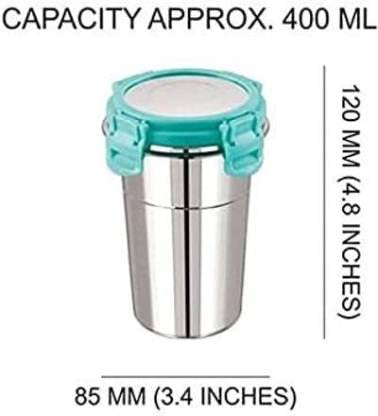 DARSHANAM WORLD Stainless Steel Tumbler with Lid | Glass Tumbler Steel lid | Steel Glass with Lid | Airtight Freezer Safe Capacity 400 ML (400 ML) - Image 5