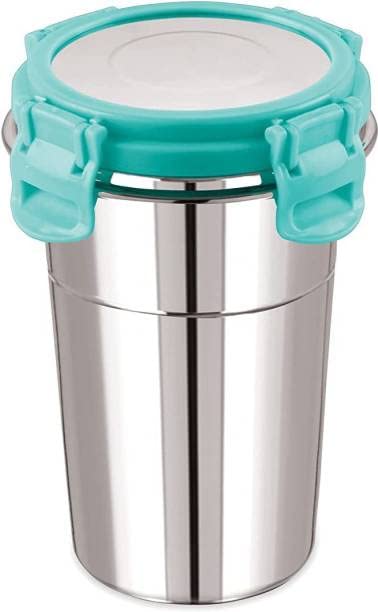 DARSHANAM WORLD Stainless Steel Tumbler with Lid | Glass Tumbler Steel lid | Steel Glass with Lid | Airtight Freezer Safe Capacity 400 ML (400 ML) - Image 1