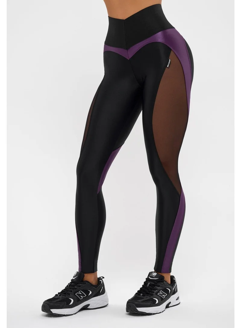 بونا فيدي X-girl Corsage ليقنز رياضي نسائي بخصر عالٍ بشدٍّ للبطن – أسود