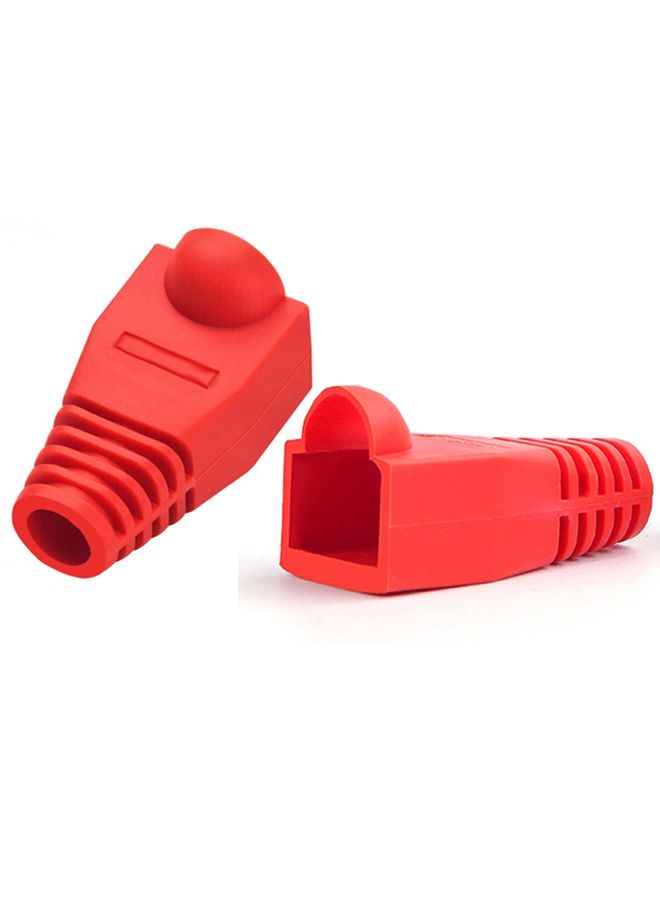 BURAQ Network Cable Boots Cap Cover for RJ45, Red (100 pcs in one packaging , the price is for 100 pcs)(Red) - Image 2